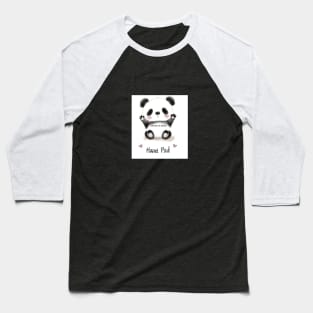 Adorable Baby Panda Digital Artwork - A Mindful Moment of Cuteness Baseball T-Shirt